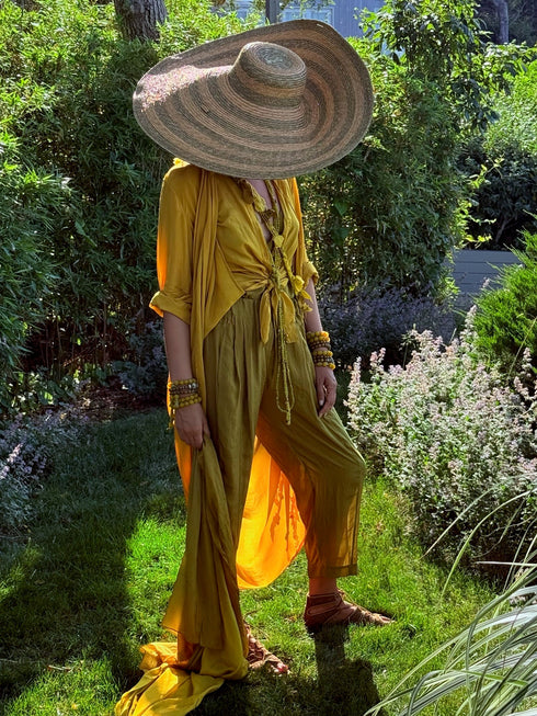 Silk Habotai Pull On Pant Vacances